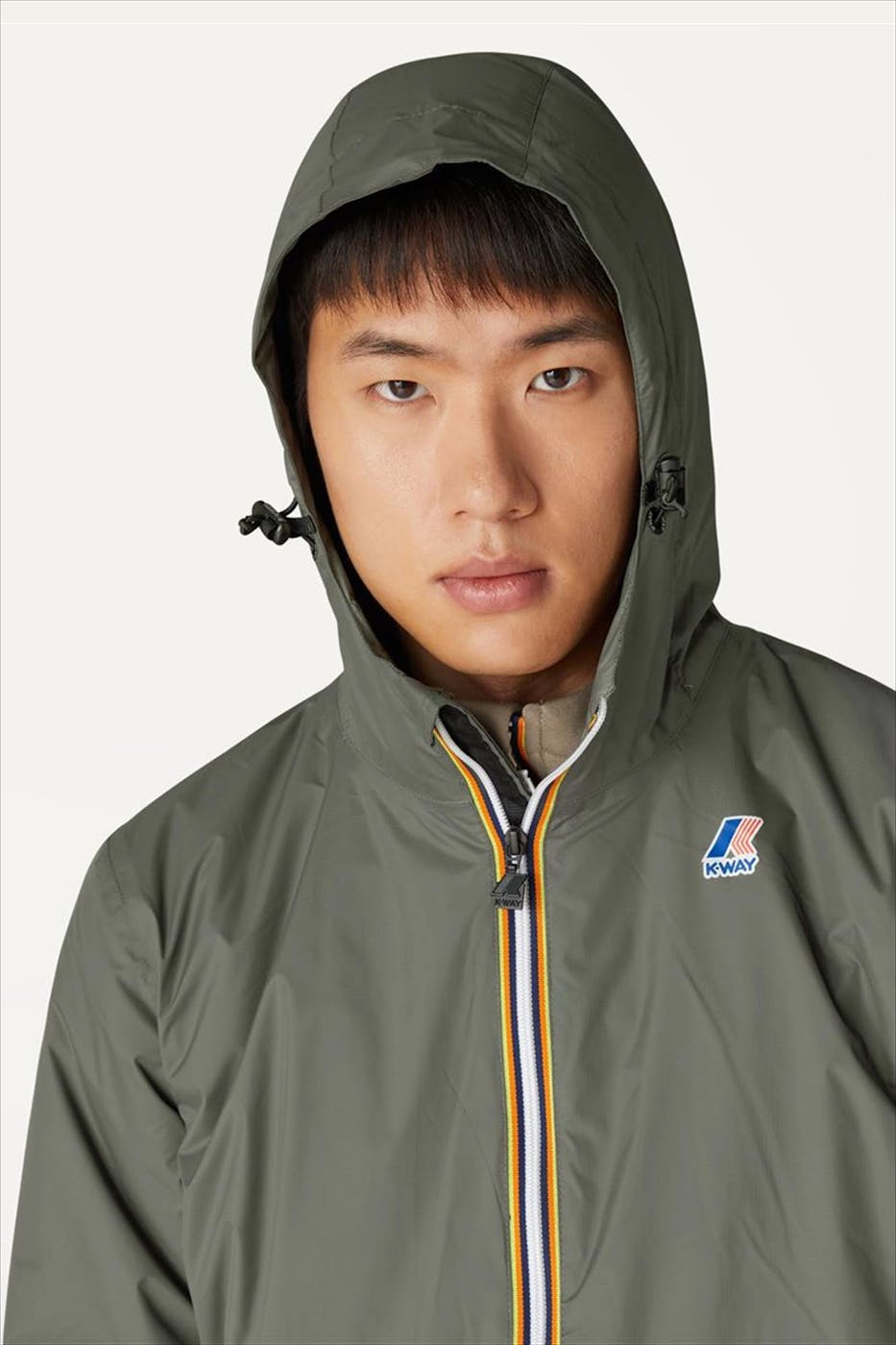K-Way - Donkergroene Le Vrai Claude 3.0 Warm jas
