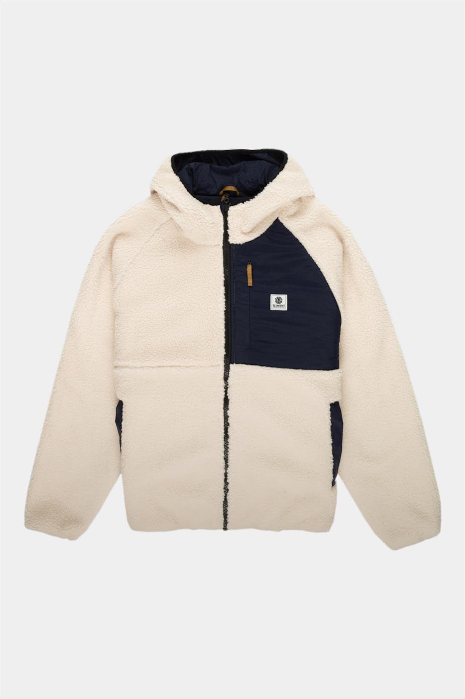 Element - Ecru-Donkerblauwe Wolfe jas