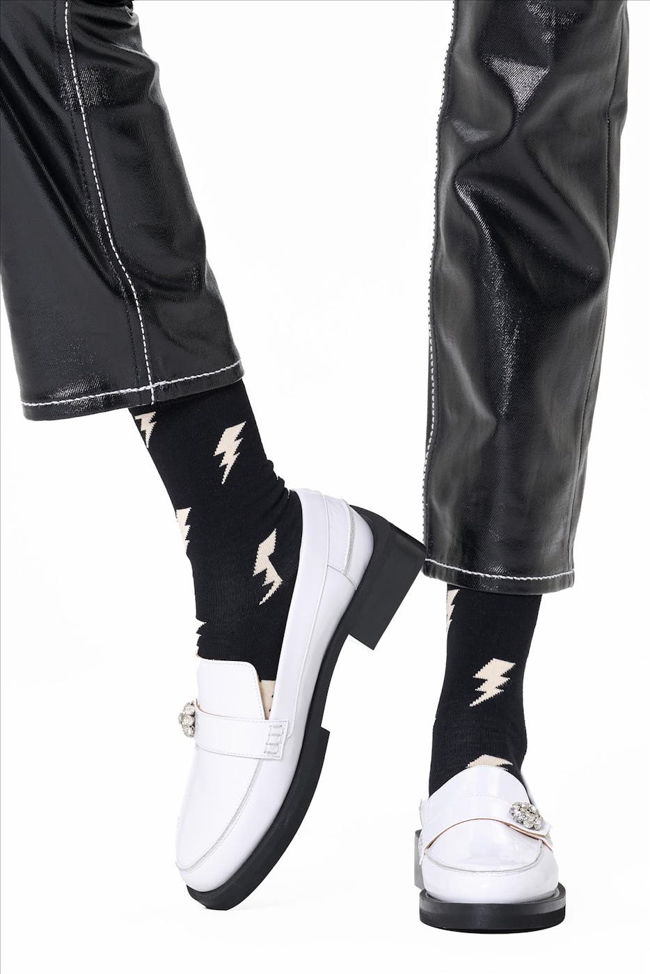 Happy Socks - Zwarte Flash sokken, maat: 36-40
