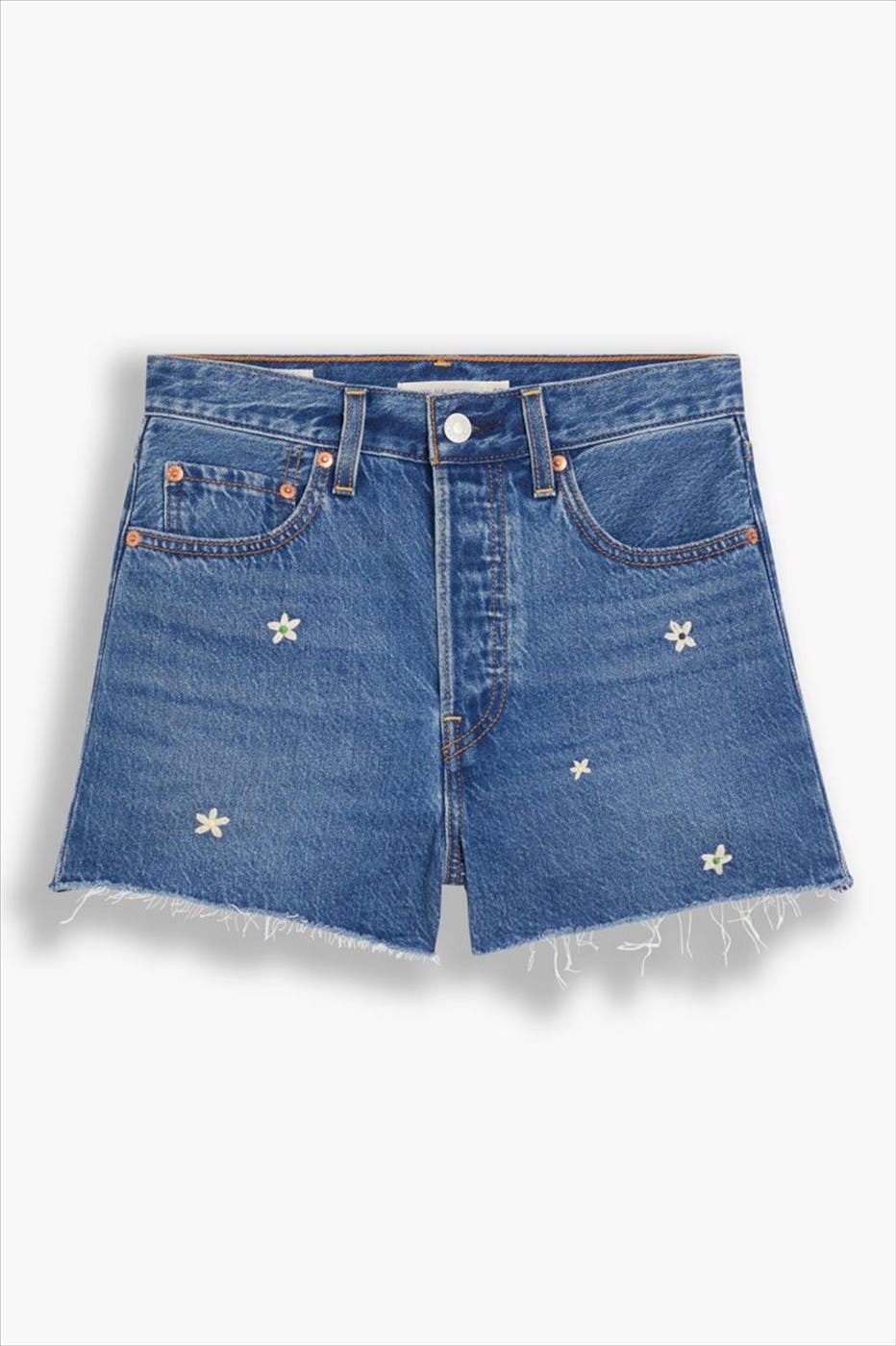 Levi's - Blauwe ribcage met bloemen short