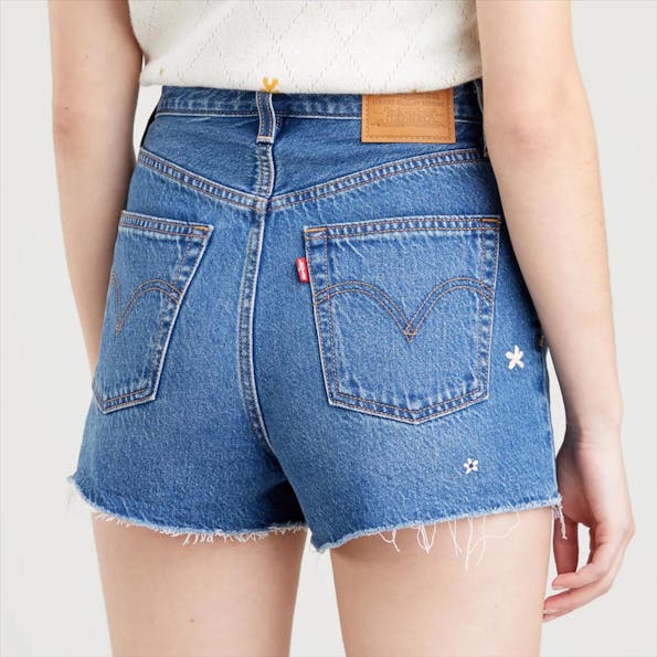 Levi's - Blauwe ribcage met bloemen short