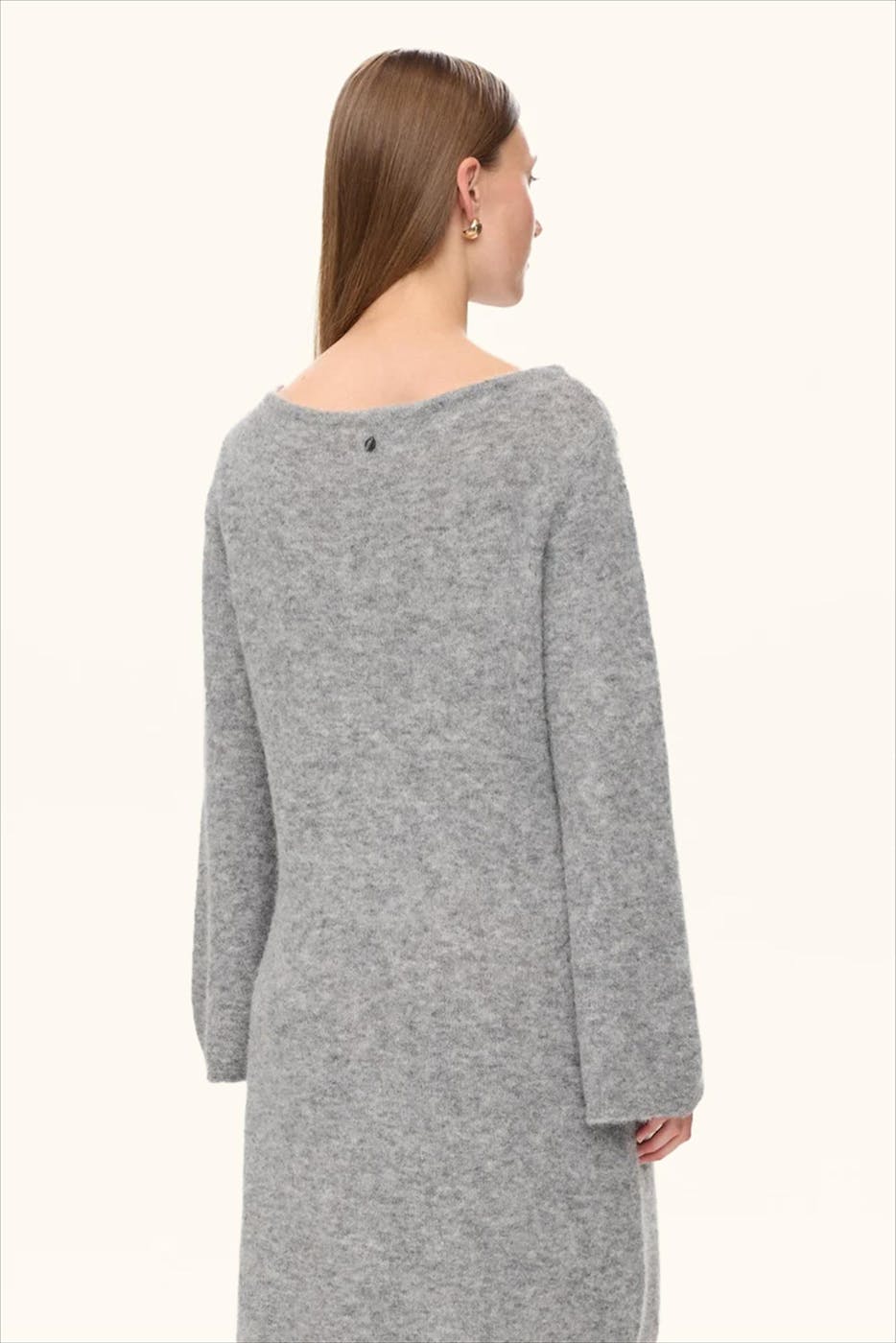 Nümph - Grijze Riette Boatneck jurk