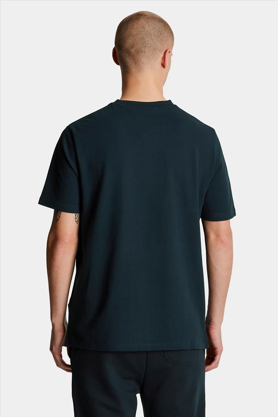 Lyle & Scott - Donkerblauwe Plain Pique Pocket T-shirt