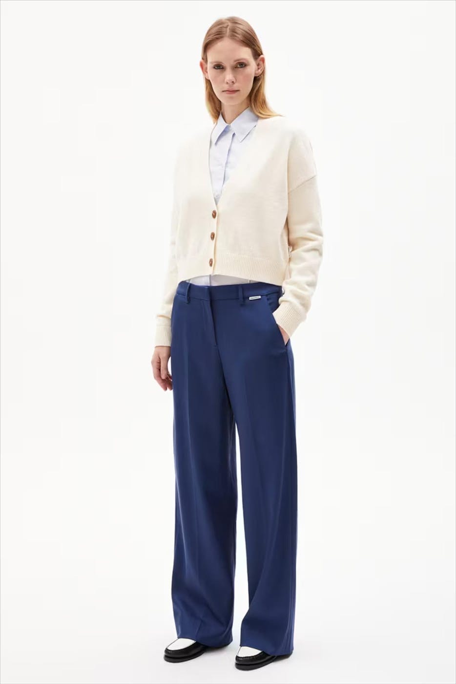 Armed Angels - Donkerblauwe Leandraa broek
