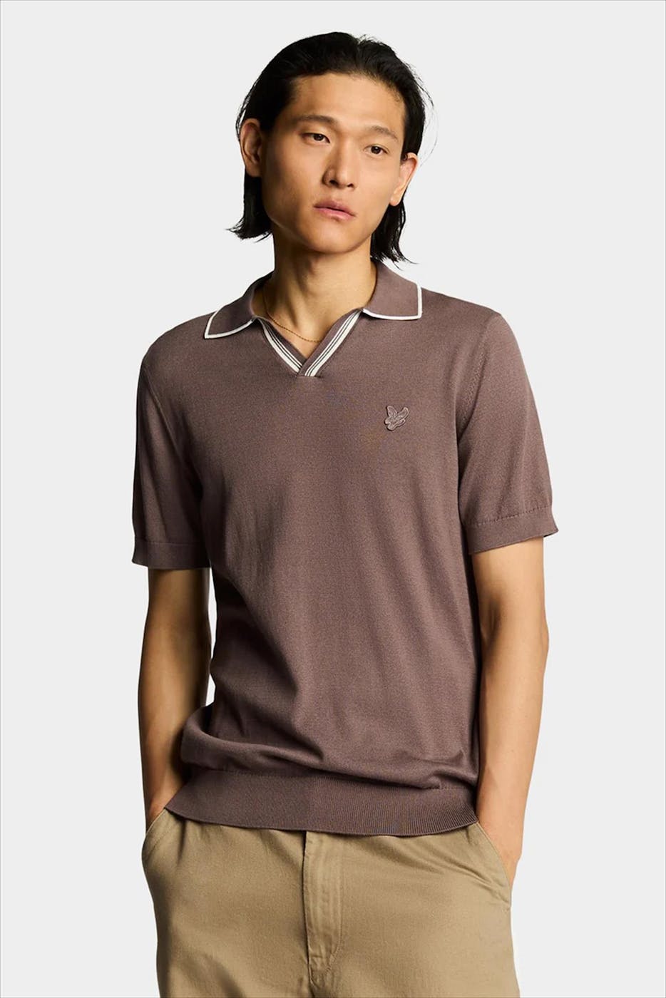 Lyle & Scott - Bruine Tipped Collar polo