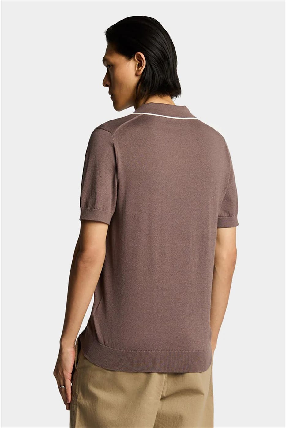 Lyle & Scott - Bruine Tipped Collar polo