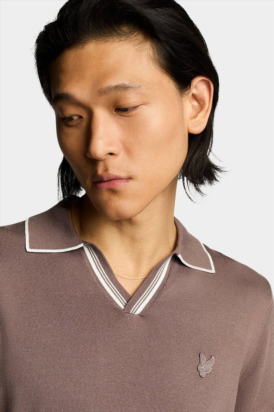 Lyle & Scott - Bruine Tipped Collar polo