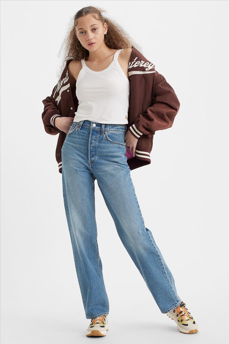 Levi's - Blauwe Ribcage Straight jeans