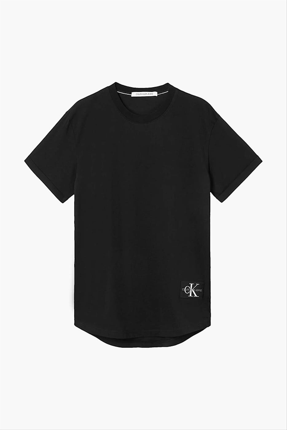 Calvin Klein Jeans - Zwarte Badge Turn Up Sleeve T-shirt