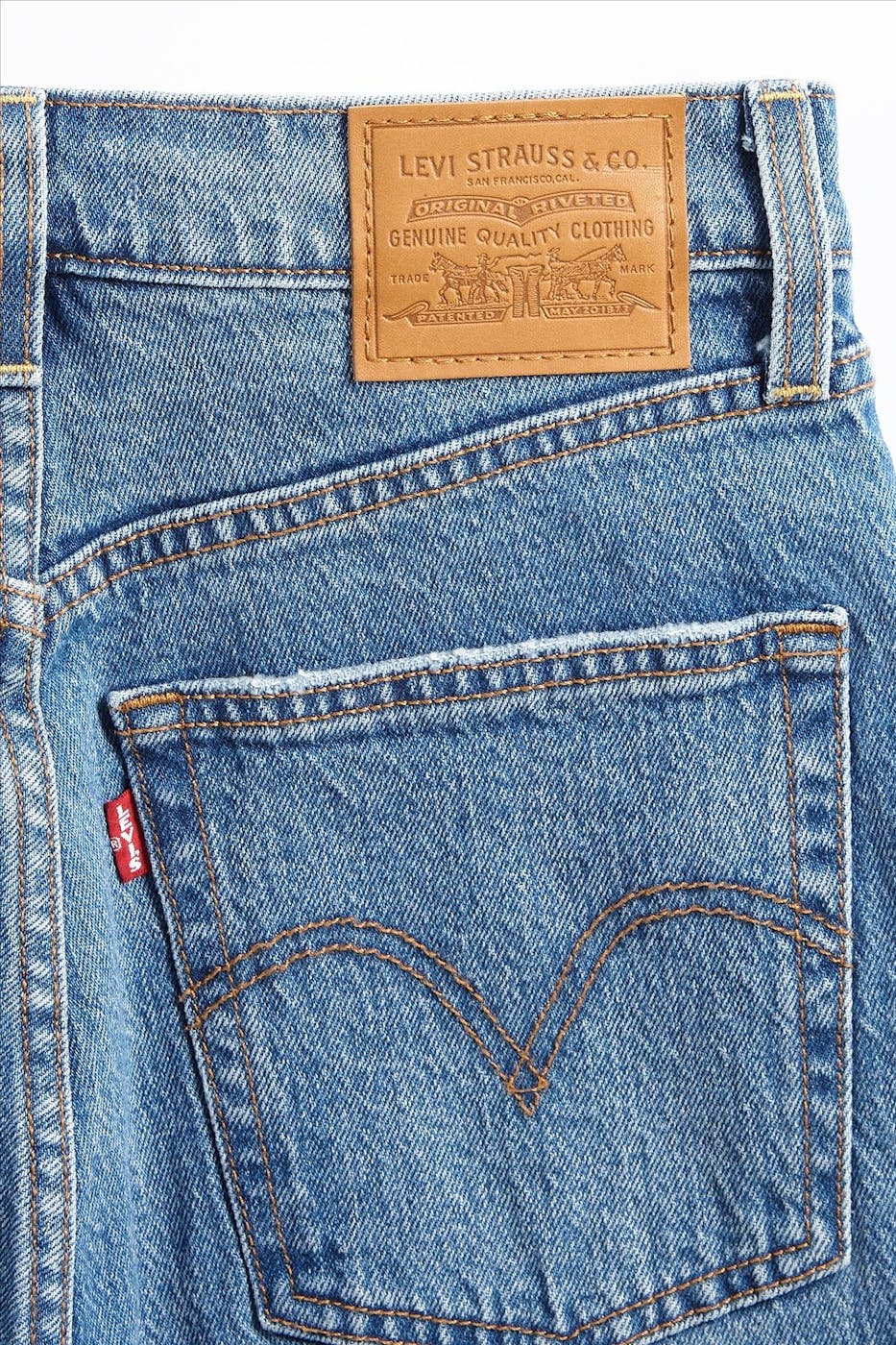 Levi's - Blauwe Ribcage Straight jeans
