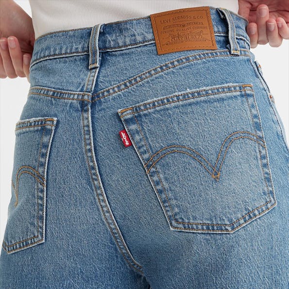 Levi's - Blauwe Ribcage Straight jeans