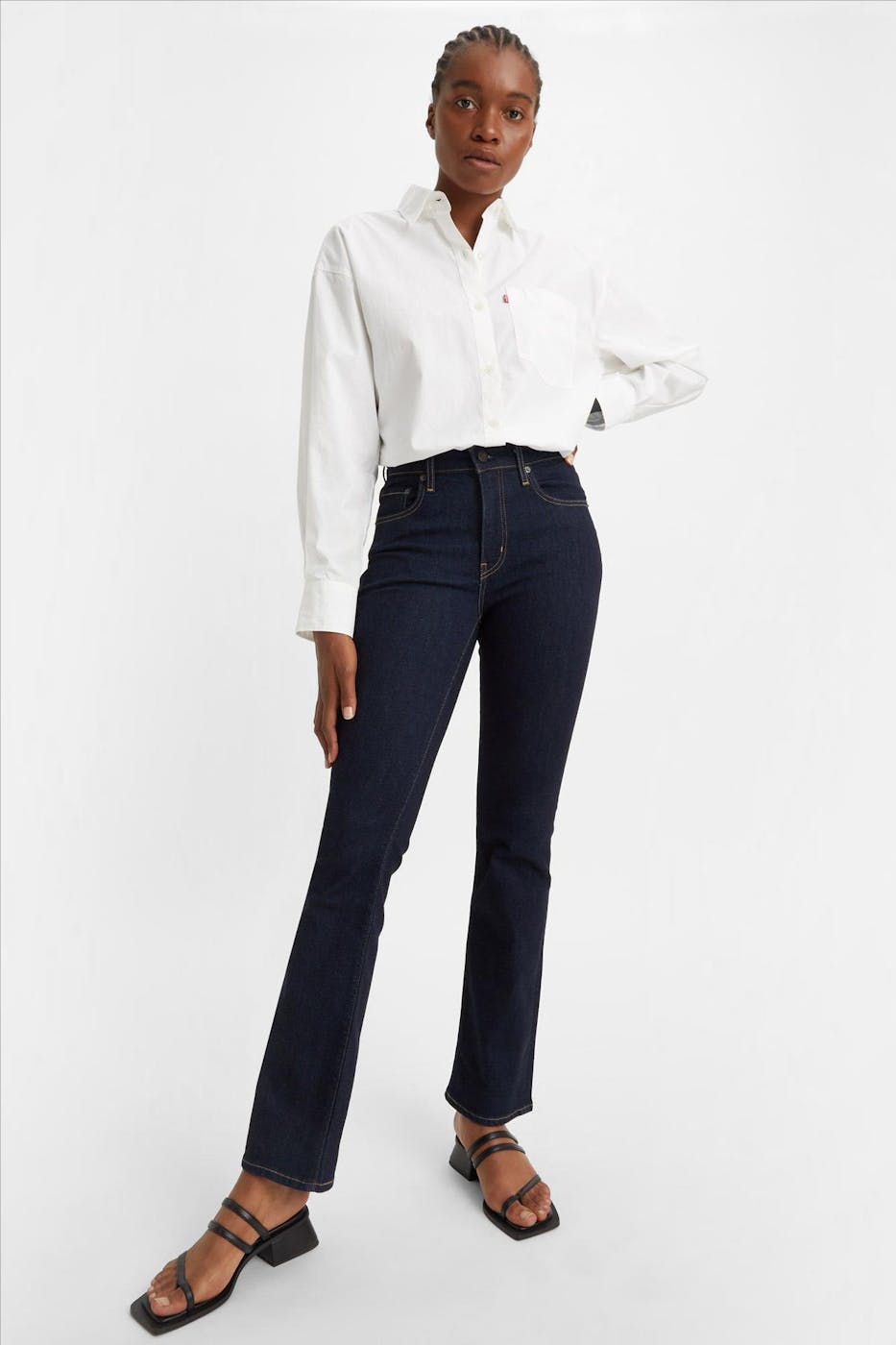 Levi's - Donkerblauwe 725 Bootcut jeans