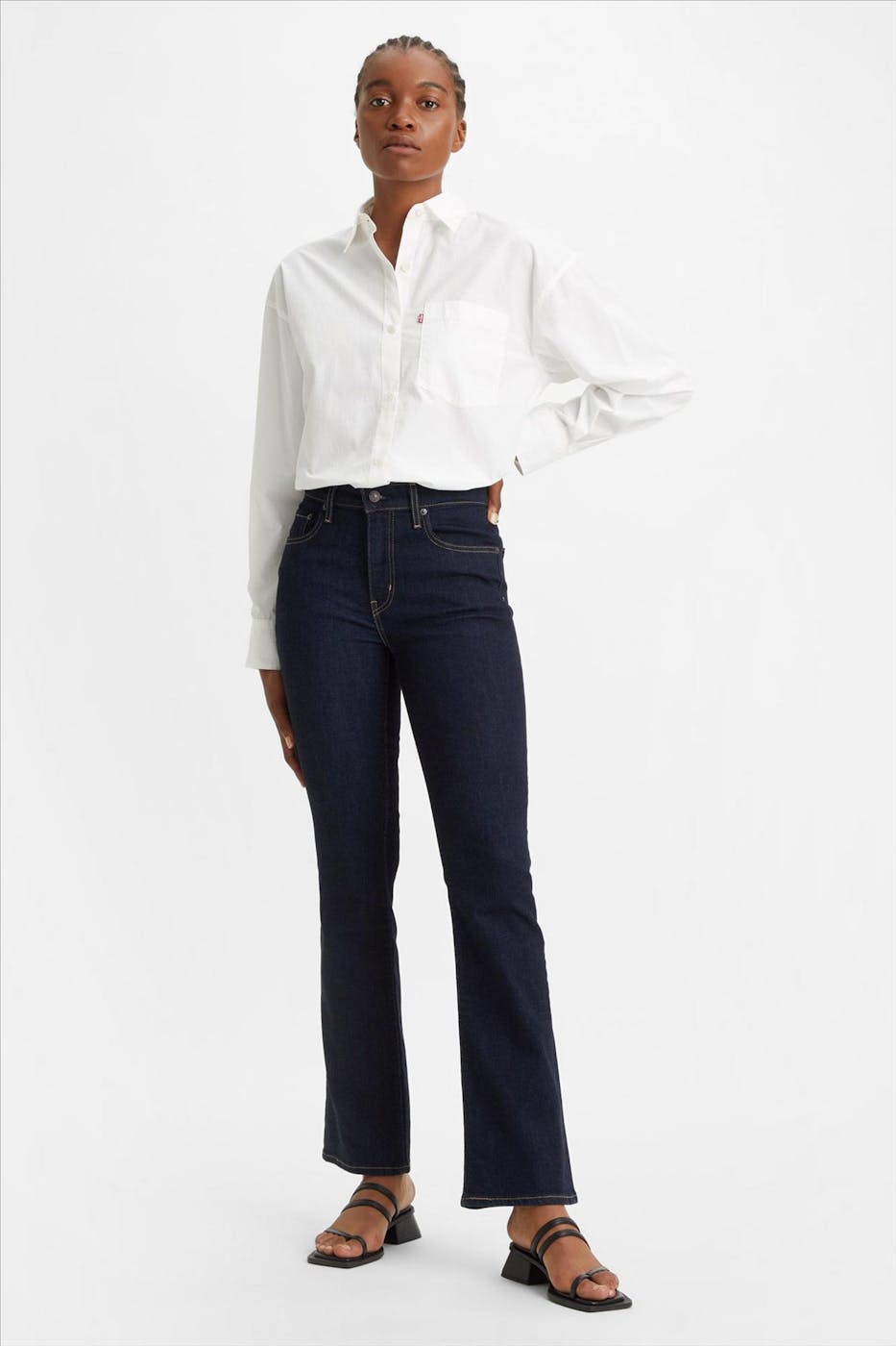 Levi's - Donkerblauwe 725 Bootcut jeans