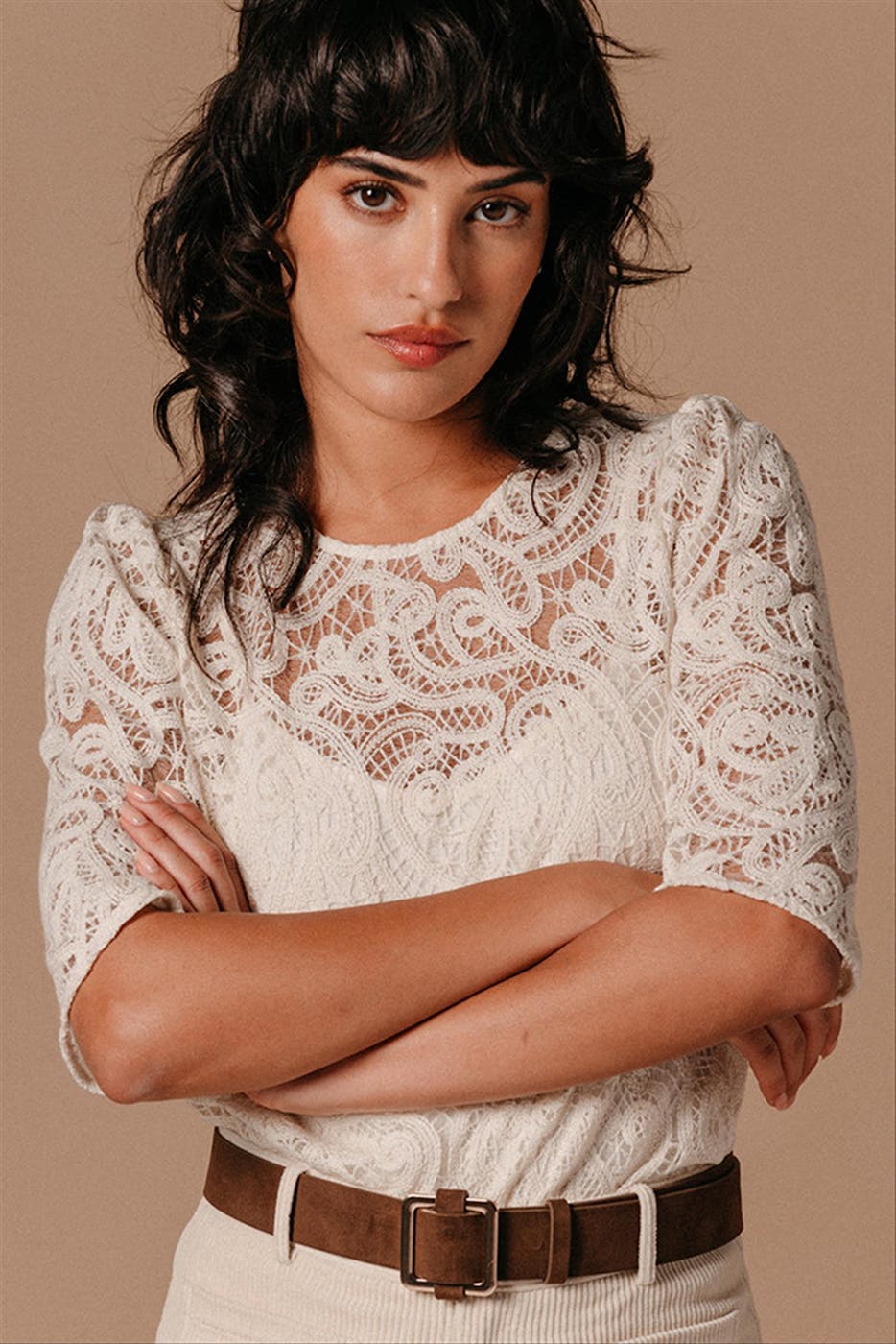 Grace & Mila - Nude Laurier blouse