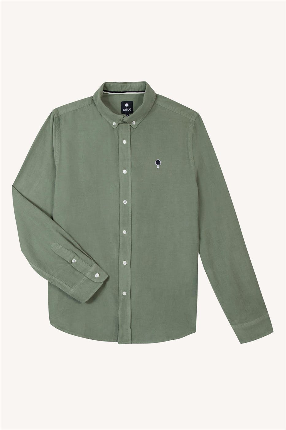 Faguo - Mintgroen Ivoy hemd