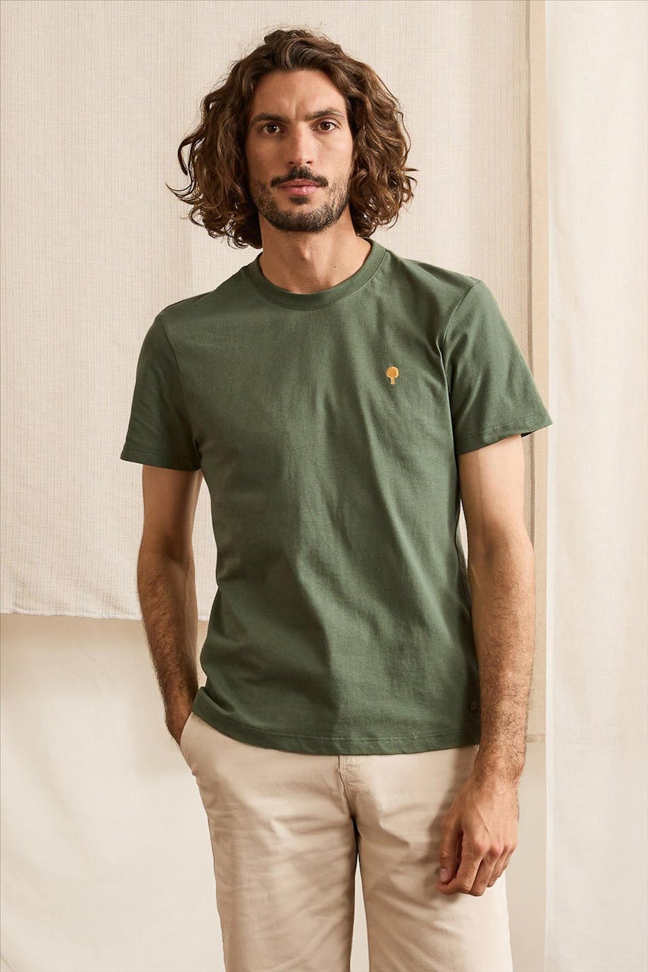 Faguo - Olijfgroene Arcy T-shirt