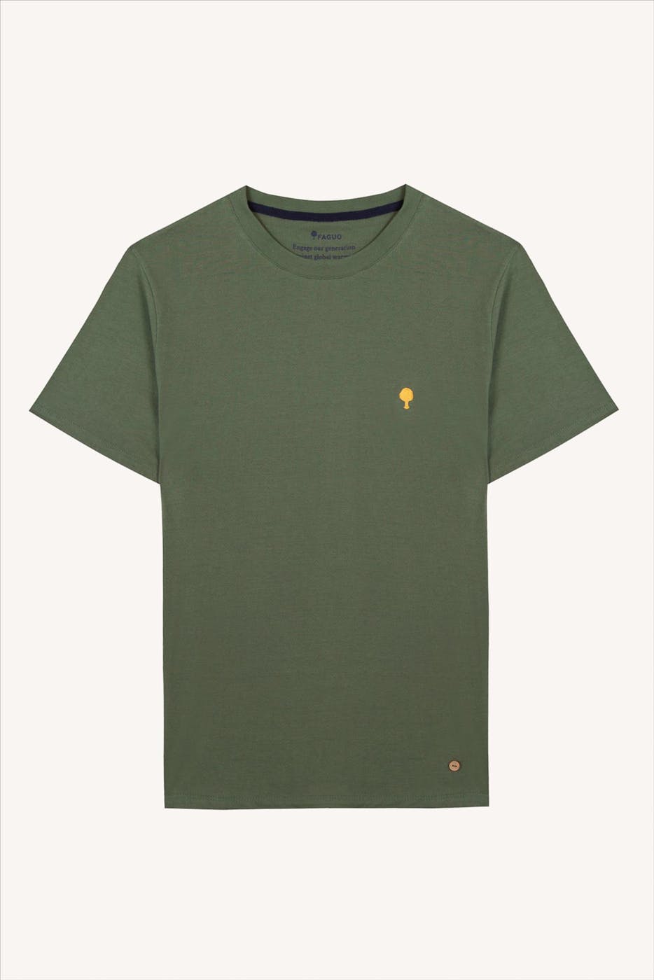 Faguo - Olijfgroene Arcy T-shirt