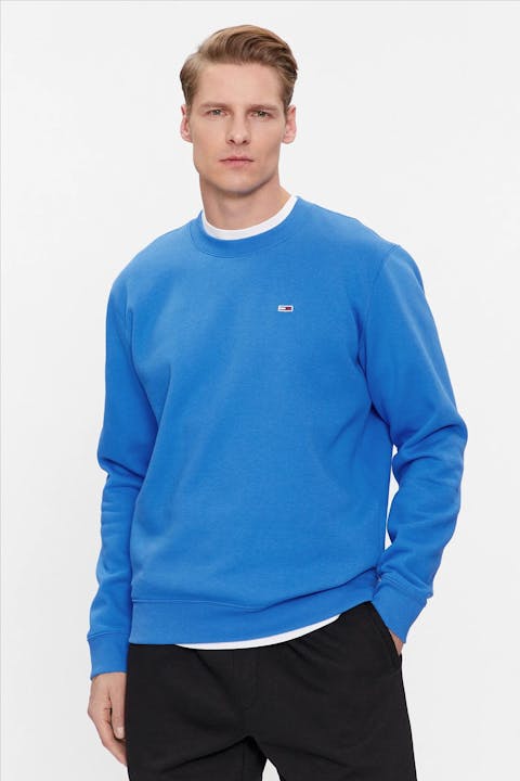 Tommy Jeans - Middenblauwe Regular Fleece sweater
