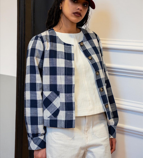Nümph - Donkerblauw-Ecru Elora blazer