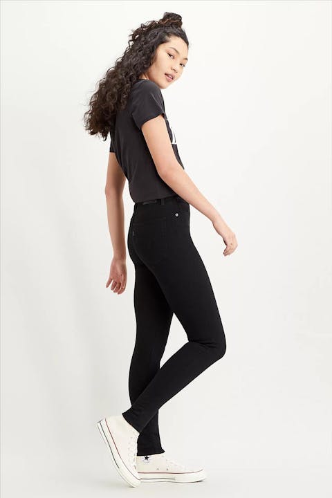 Levi's - Zwarte Mile High super skinny jeans met hoge taille