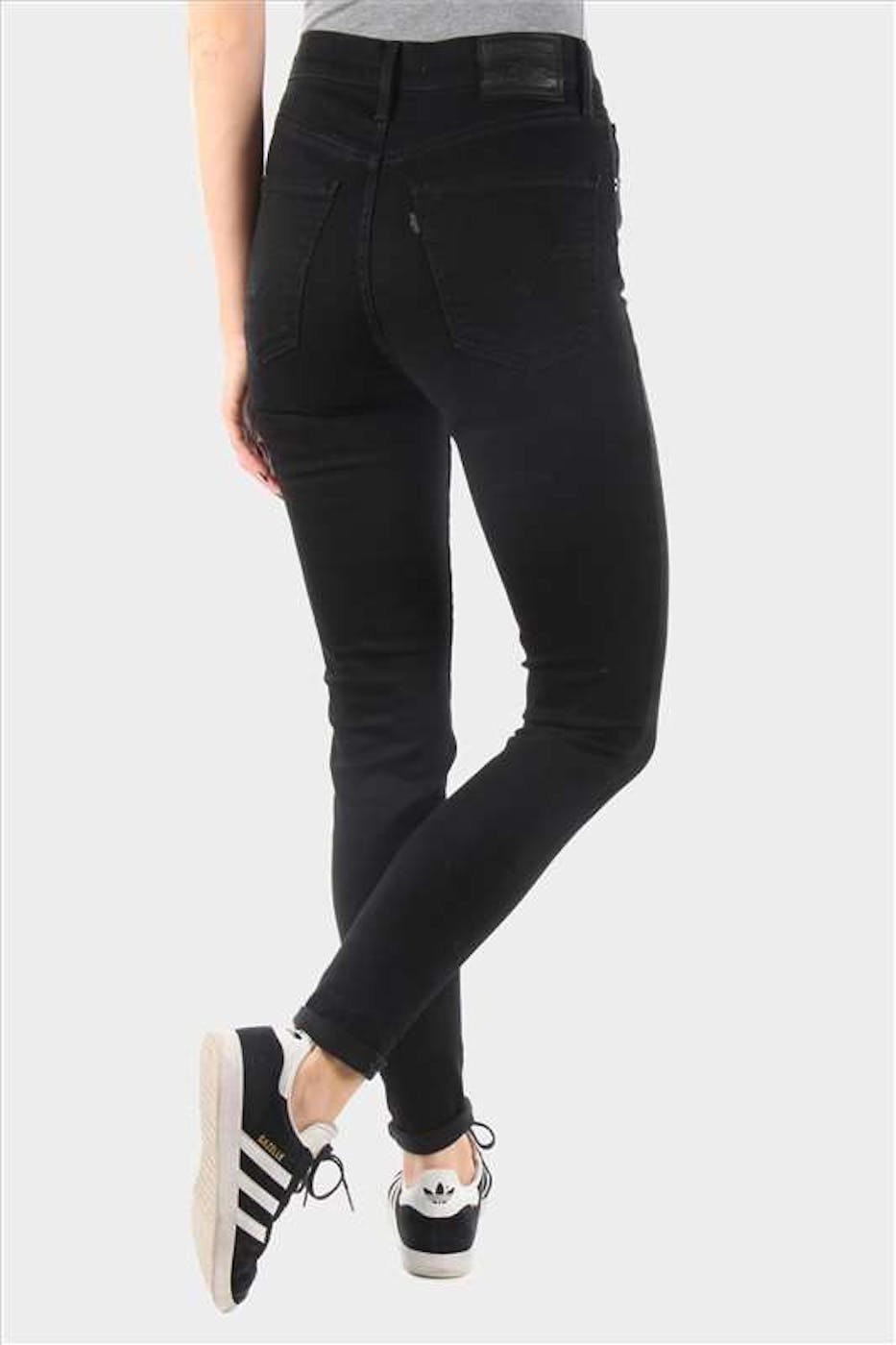 Levi's - Zwarte Mile High super skinny jeans met hoge taille