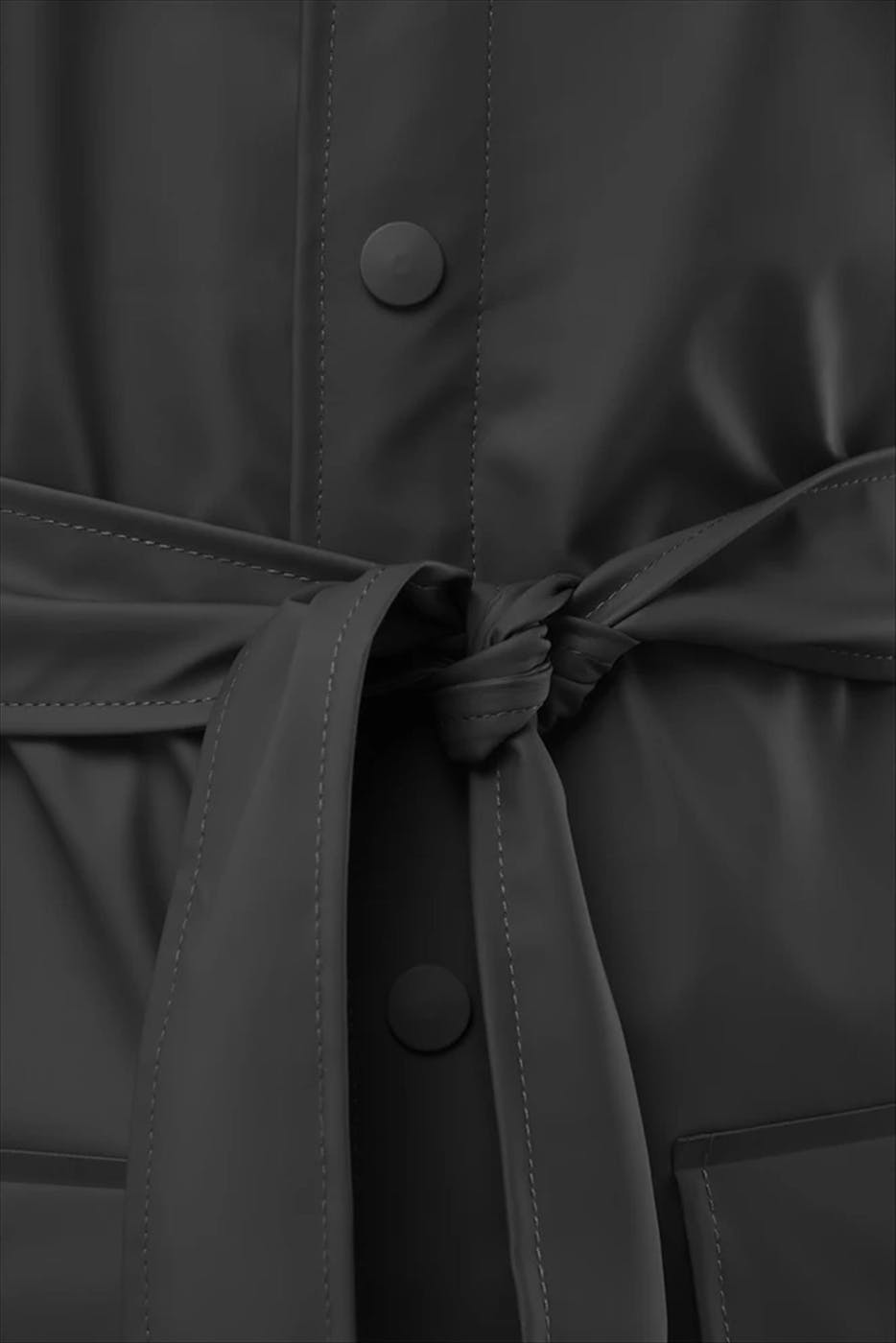RAINS - Zwarte Belt Jacket regenjas