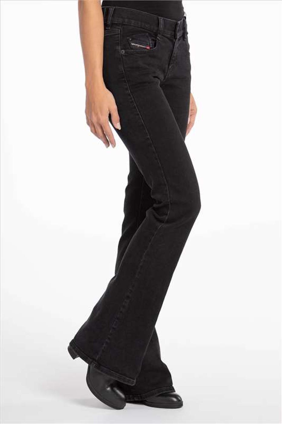Diesel - Zwarte D-Ebbey flared jeans