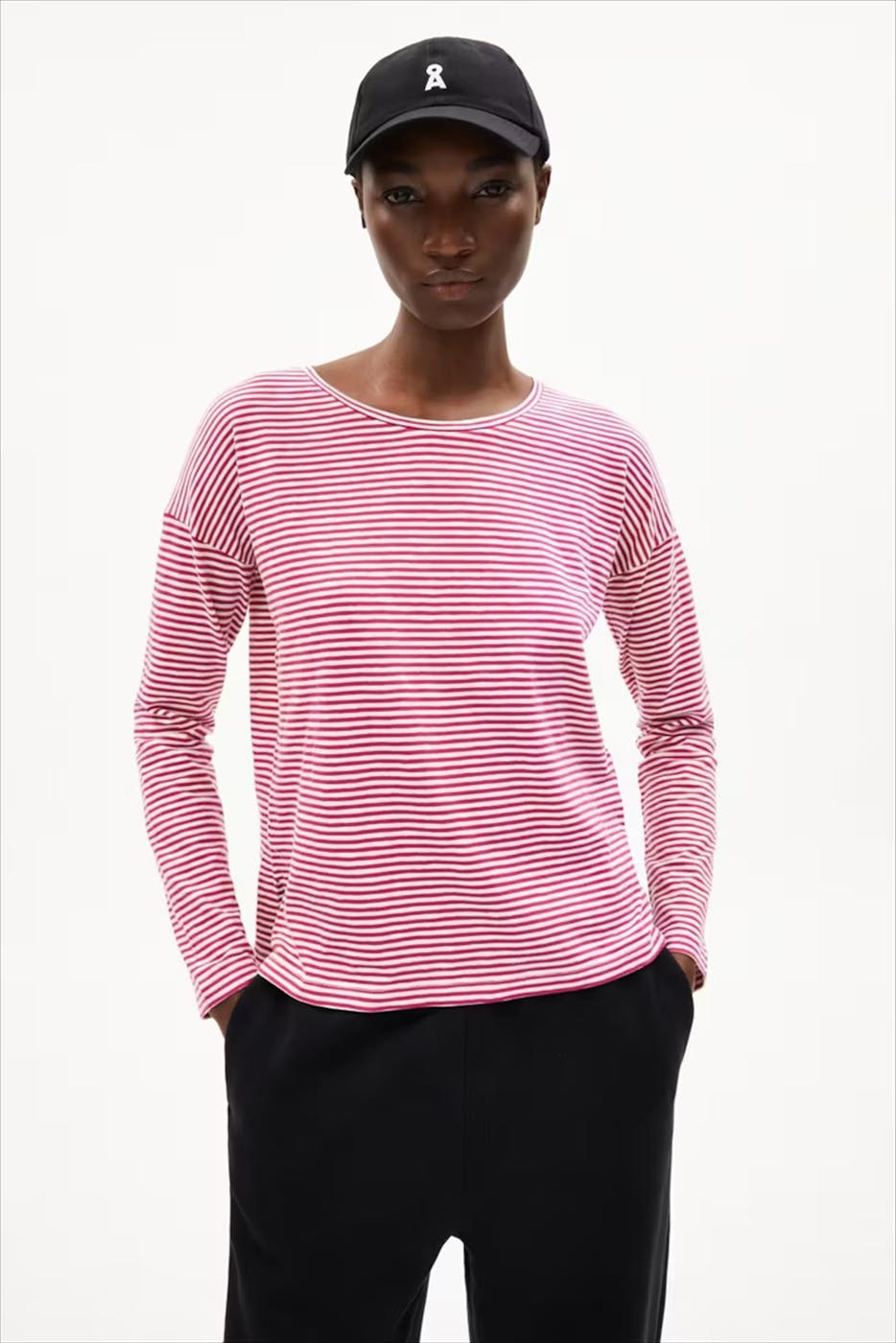 Armed Angels - Fushia-Ecru Xianaa Lovely longsleeve
