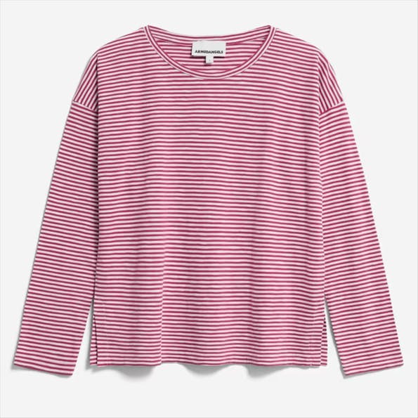 Armed Angels - Fushia-Ecru Xianaa Lovely longsleeve