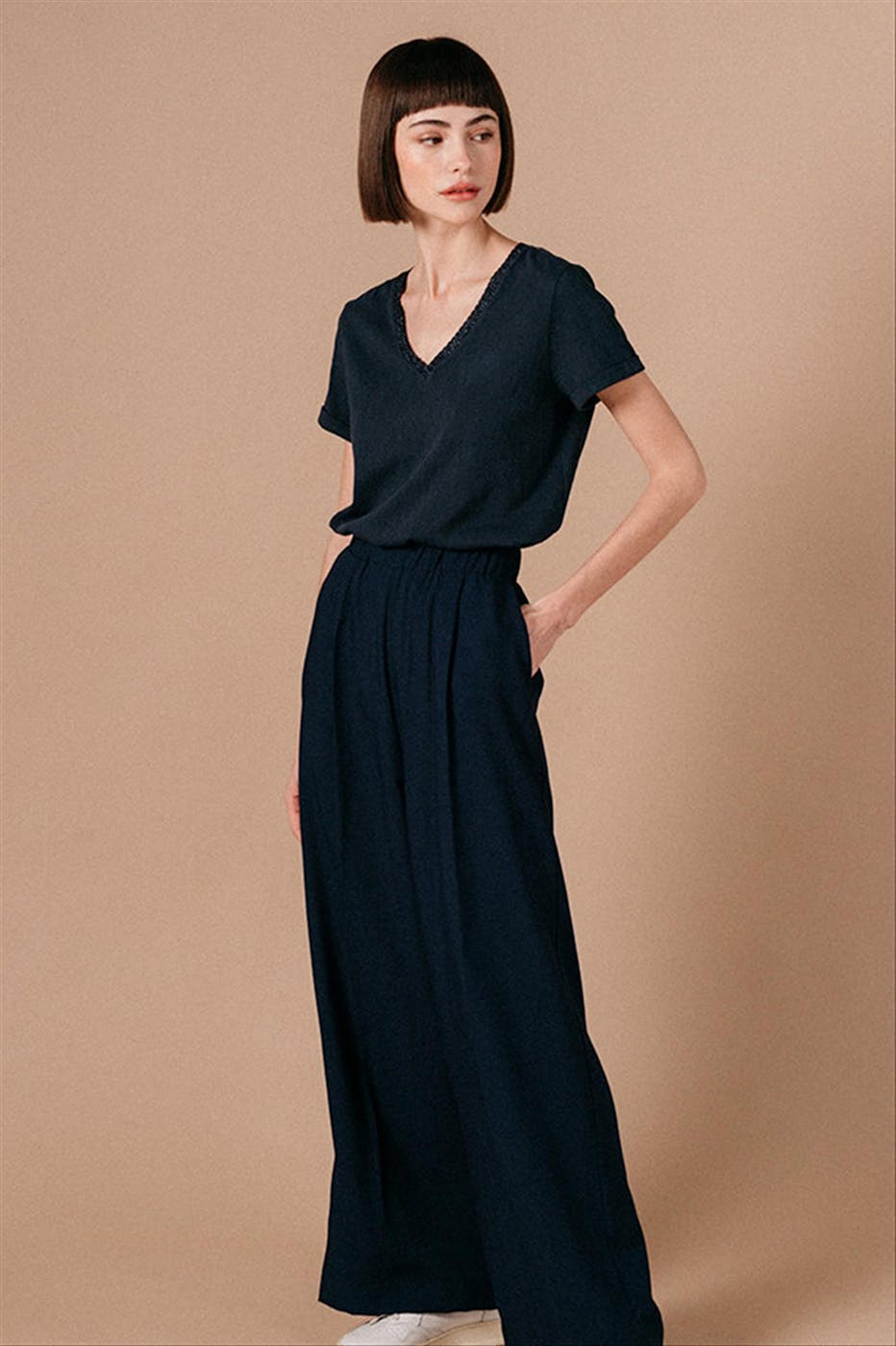 Grace & Mila - Donkerblauwe Lazare broek
