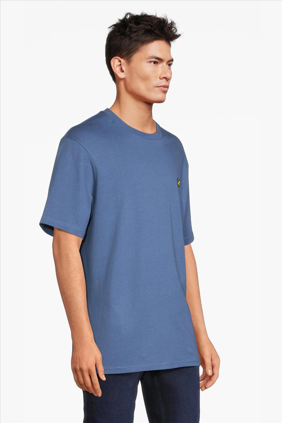 Lyle & Scott - Blauwe Ski Hill Print T-shirt
