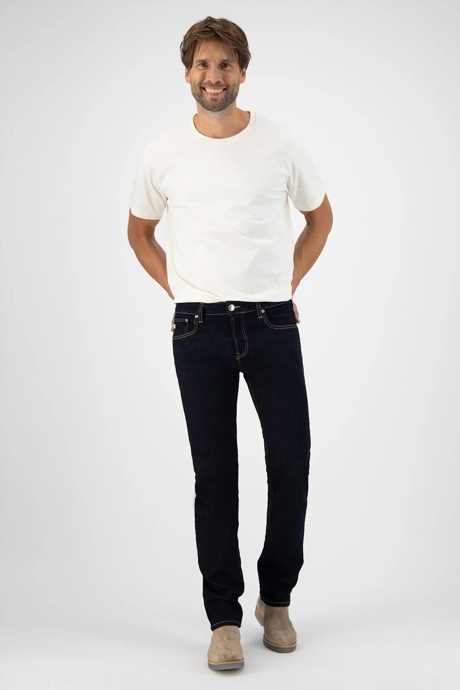 MUD jeans - Donkerblauwe Regular Bryce jeans