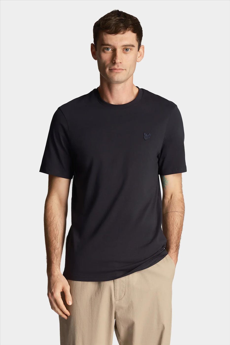 Lyle & Scott - Donkerblauwe Tonal Eagle T-shirt