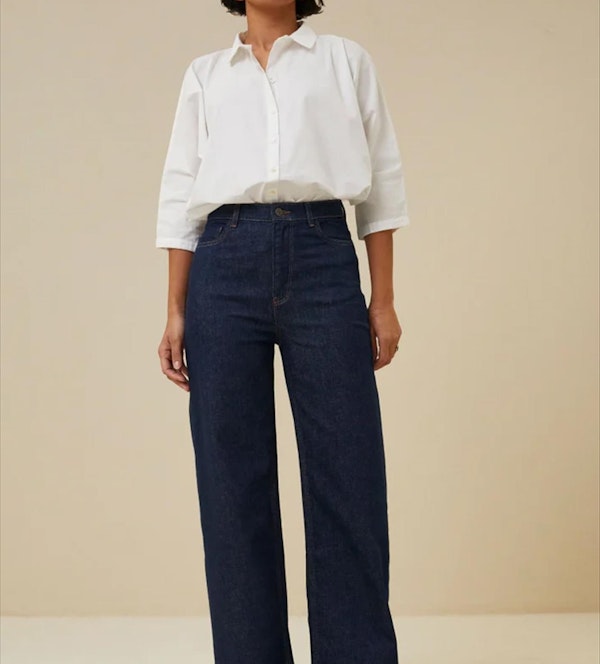 BY BAR - Donkerblauwe Lina jeans