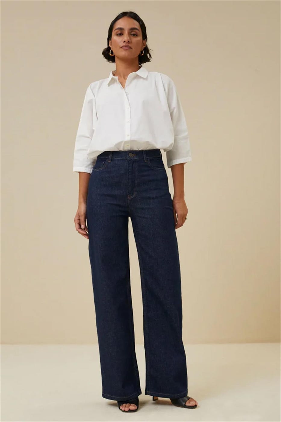 BY BAR - Donkerblauwe Lina jeans