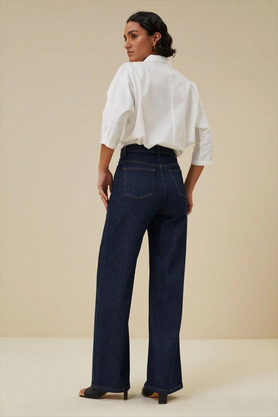 BY BAR - Donkerblauwe Lina jeans