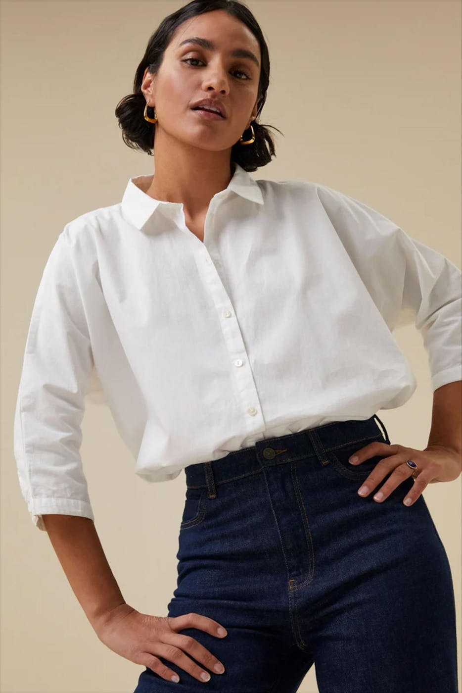 BY BAR - Donkerblauwe Lina jeans