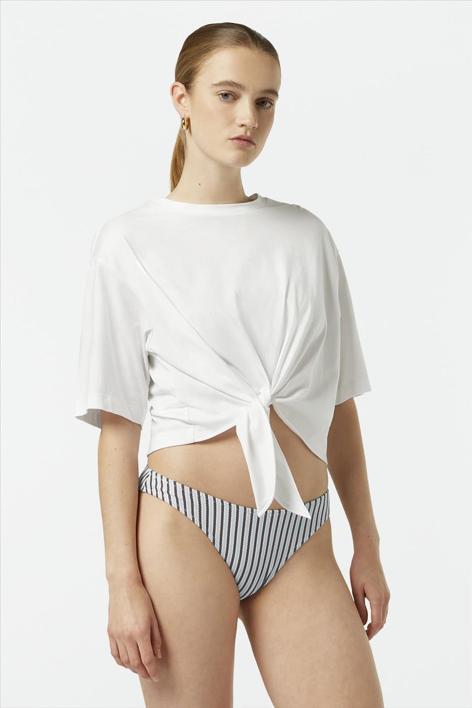 Scotch & Soda - Witte Knotted T-shirt