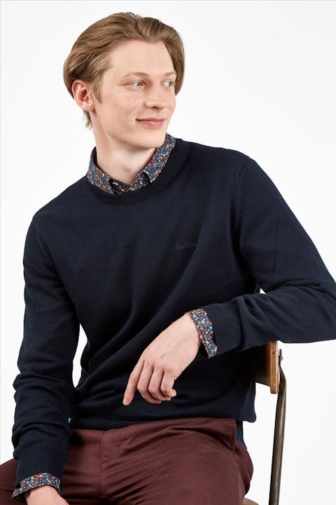 Ben Sherman - Donkerblauwe Classic Logo trui