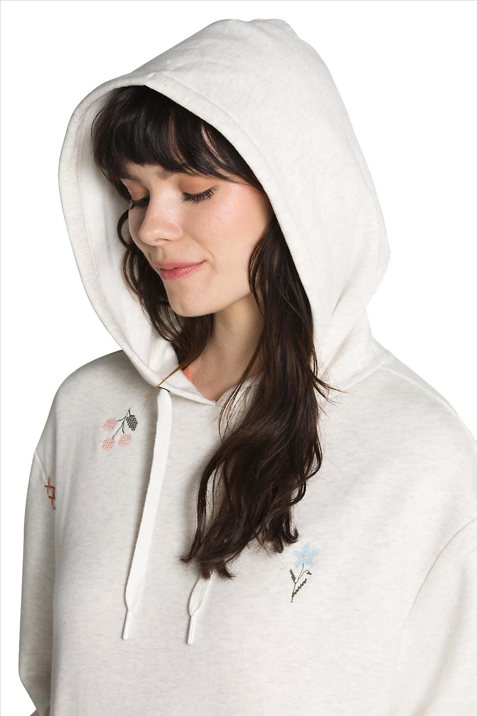 Vans  - Lichtgrijze Floral hoodie