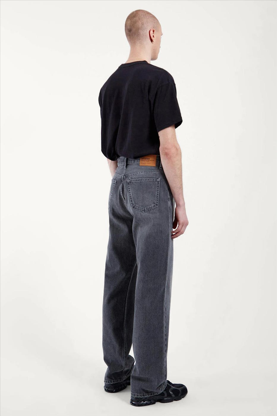 Dr. Denim - Donkergrijze Omar wide straight jeans