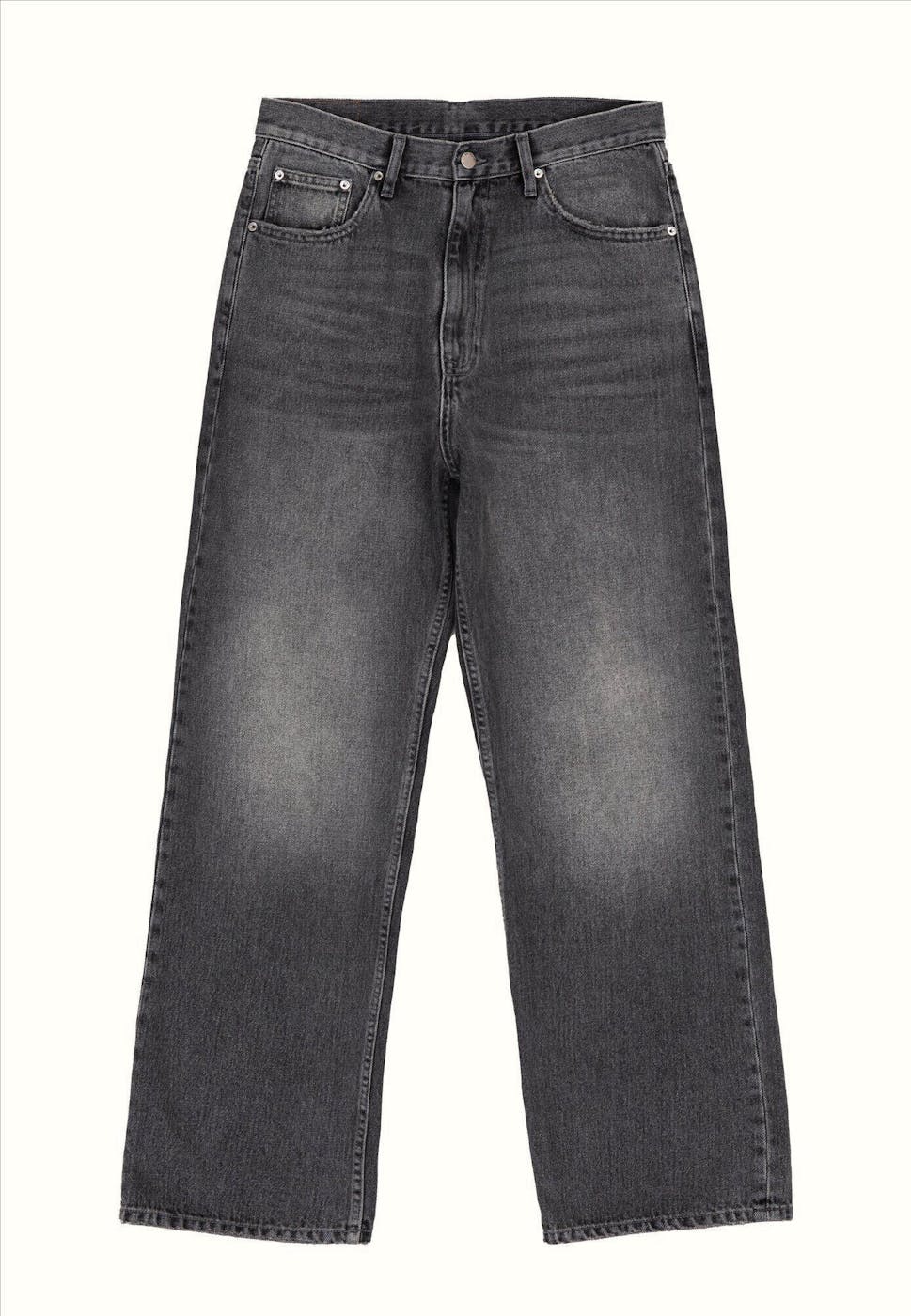 Dr. Denim - Donkergrijze Omar wide straight jeans