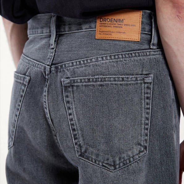 Dr. Denim - Donkergrijze Omar wide straight jeans