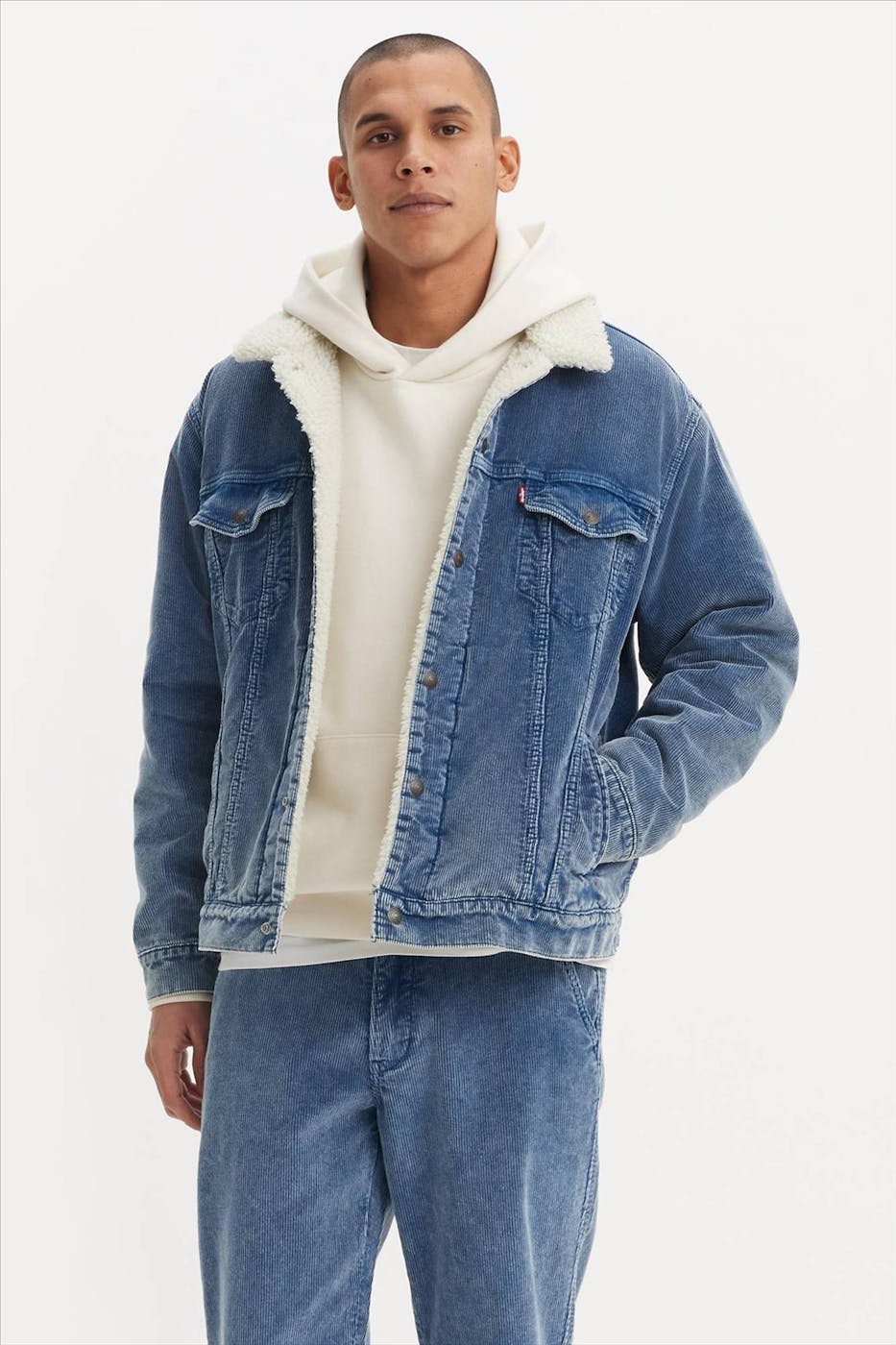 Levi's - Blauwe Corduroy Trucker jas