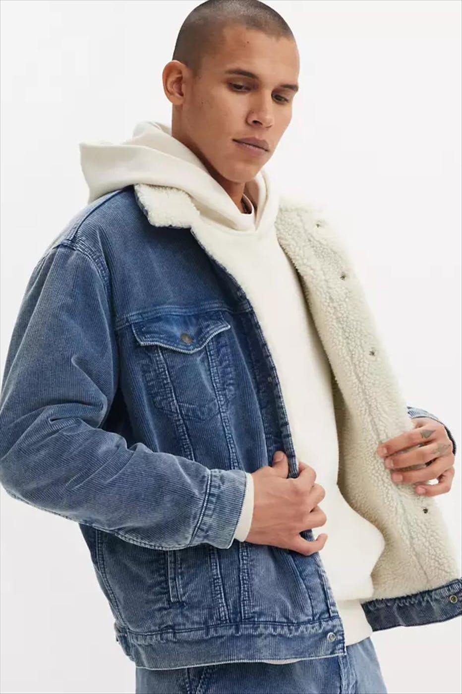 Levi's - Blauwe Corduroy Trucker jas