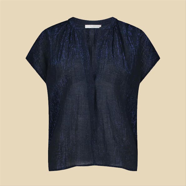 BY BAR - Donkerblauwe Amie blouse