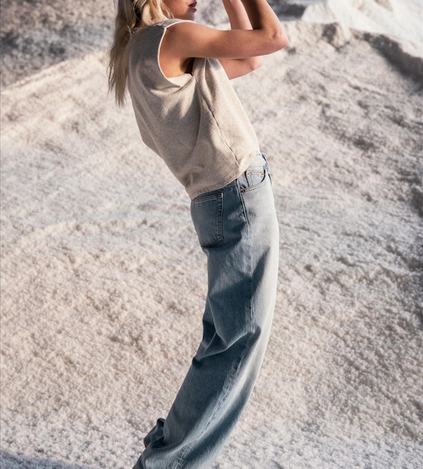 Dr. Denim - Lichtblauwe Hill wide straight jeans