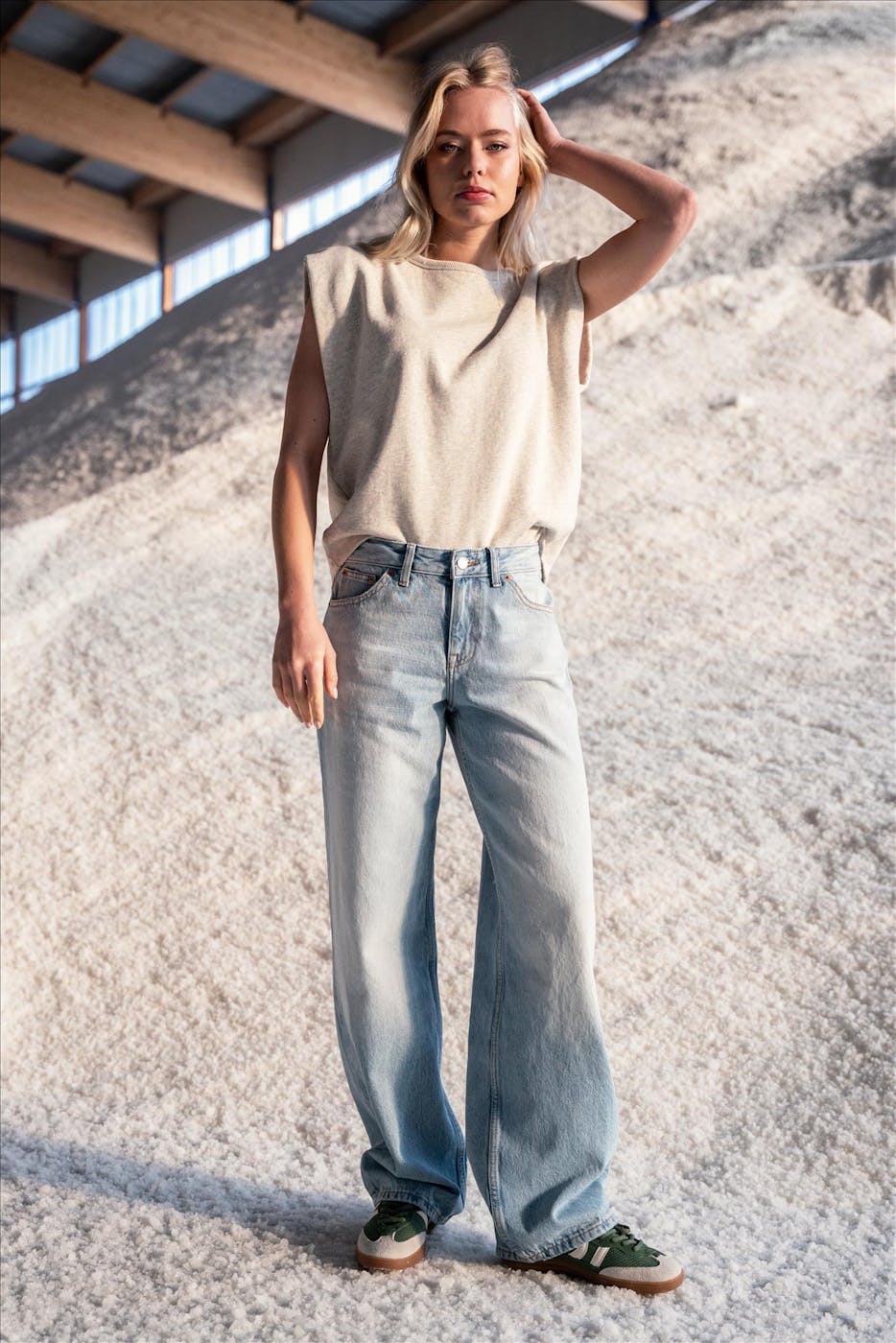 Dr. Denim - Lichtblauwe Hill wide straight jeans