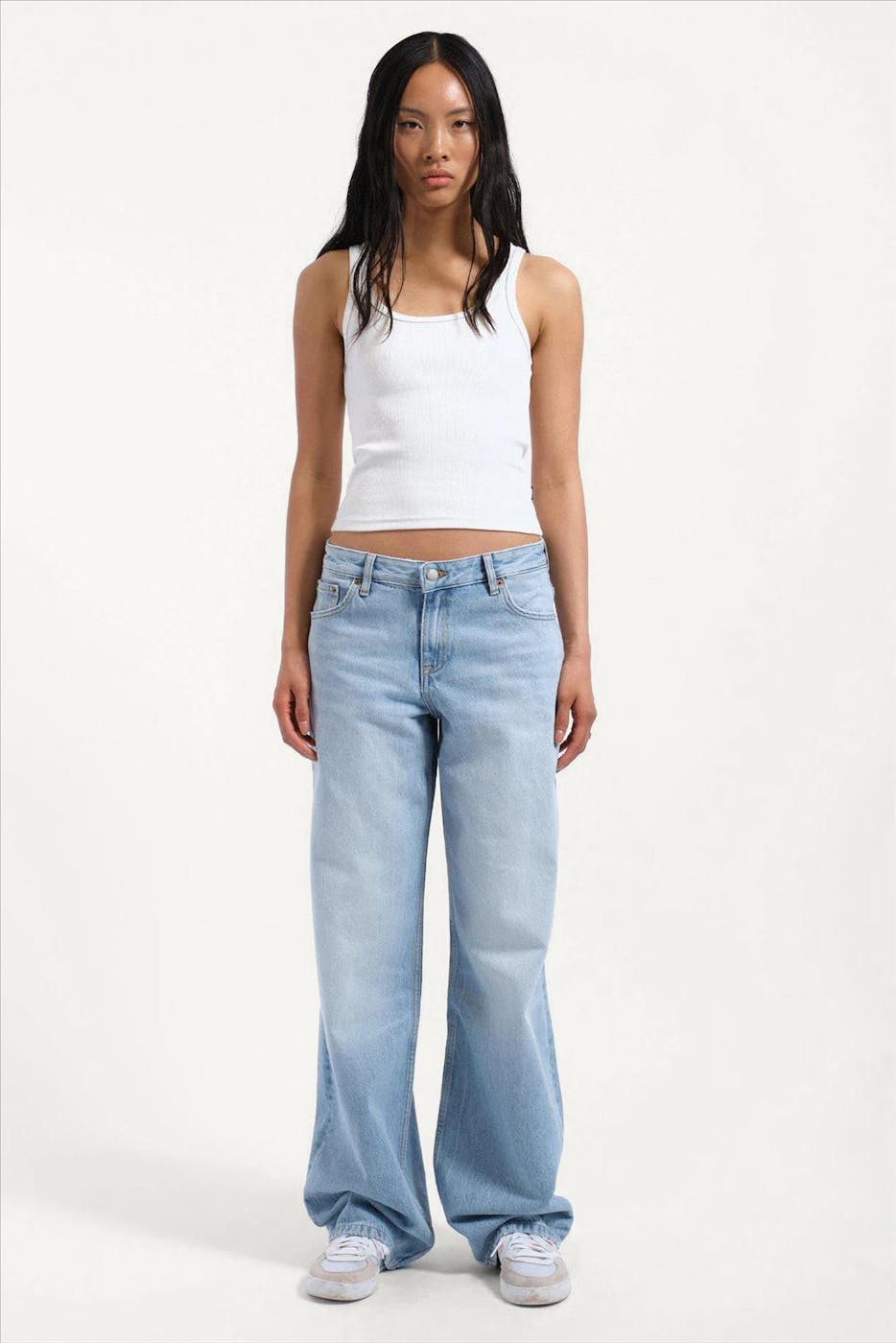 Dr. Denim - Lichtblauwe Hill wide straight jeans