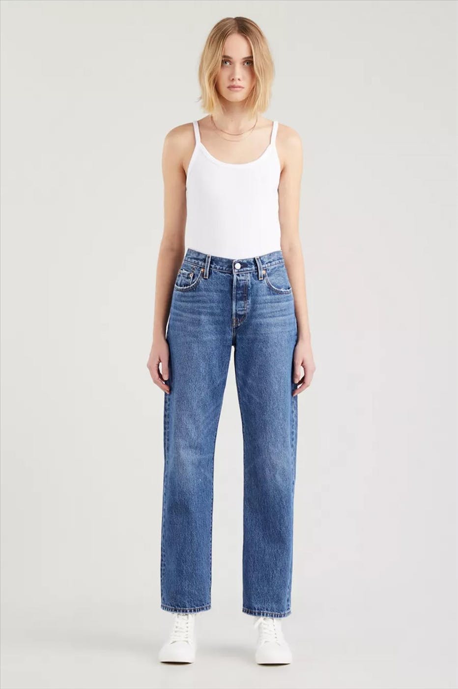 Levi's - Donkerblauwe 501 '90s straight jeans